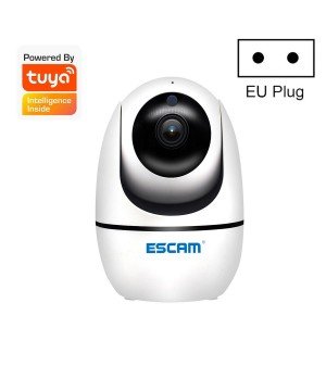ESCAM TY002 1080P HD WiFi IP Camera, Support Vision nocturne et détection de mouvement & Audio bidirectionnel & Carte TF, prise 